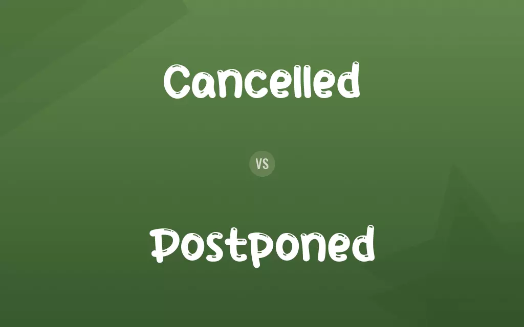 Cancelled vs. Postponed
