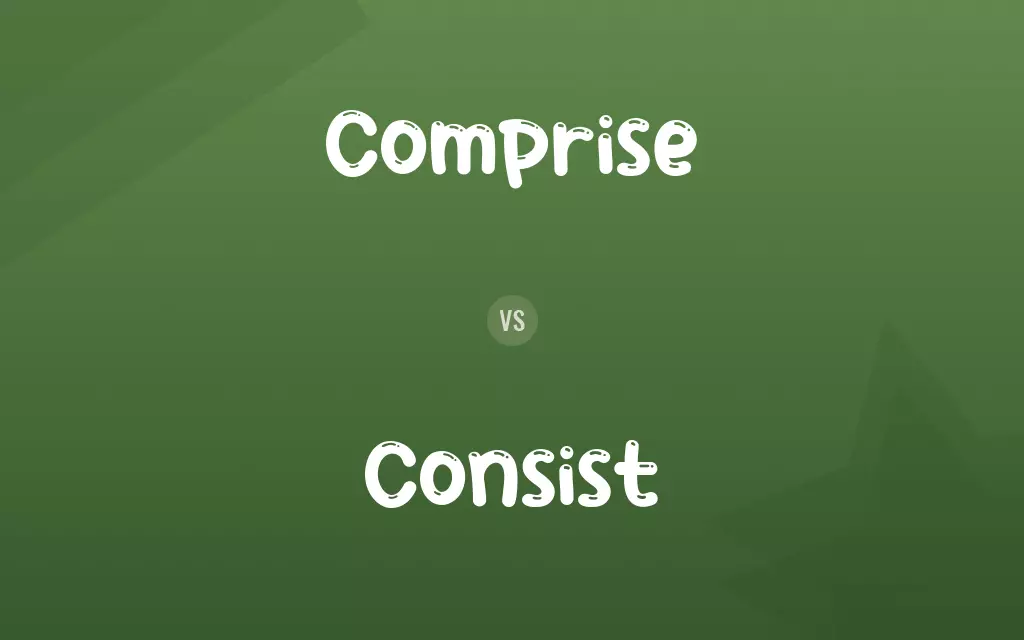 Comprise vs. Consist