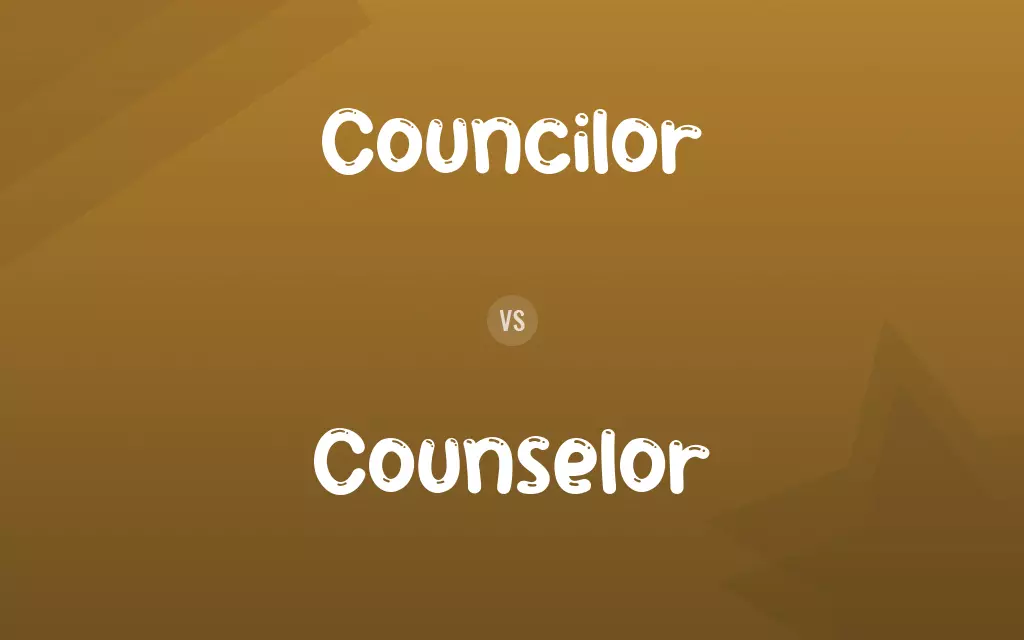 Councilor vs. Counselor