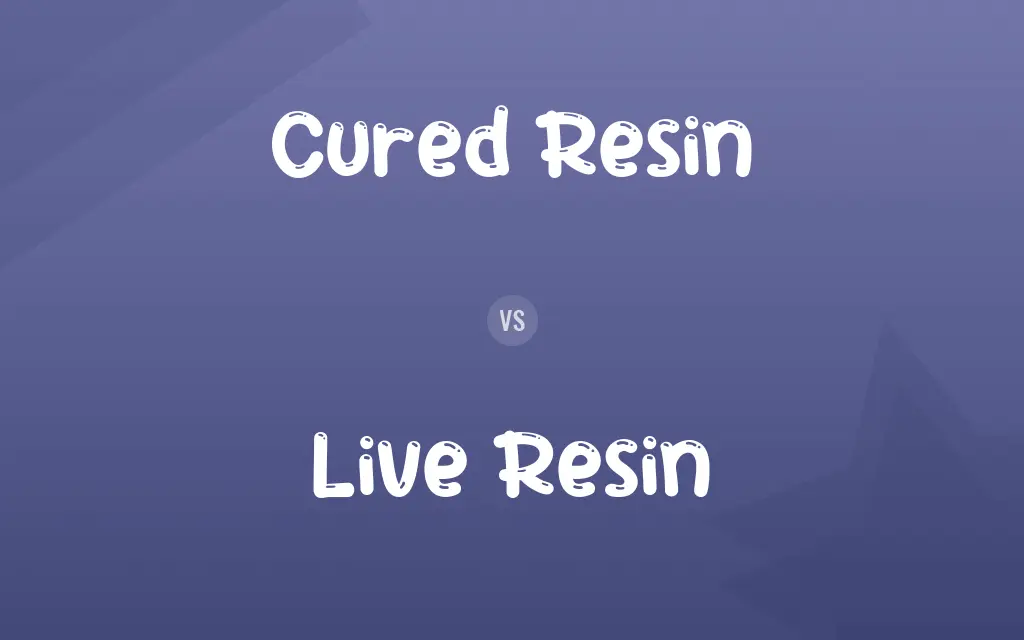 Cured Resin vs. Live Resin