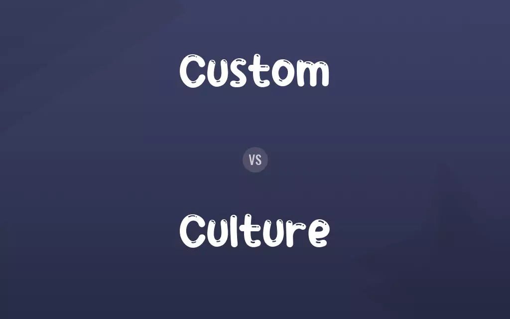 Custom vs. Culture