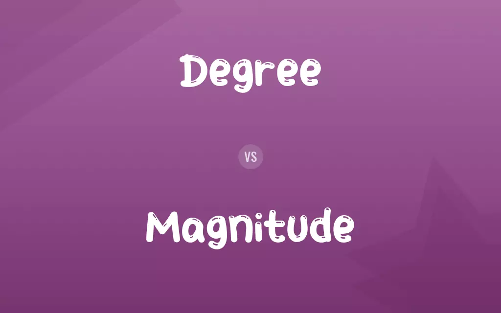 Degree vs. Magnitude