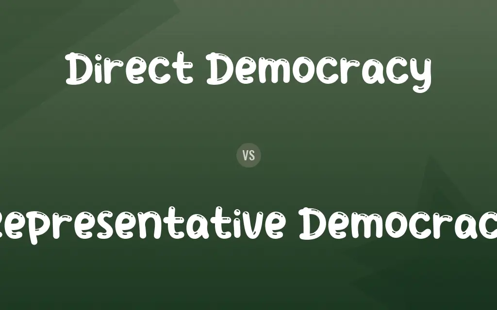 Direct Democracy vs. Representative Democracy