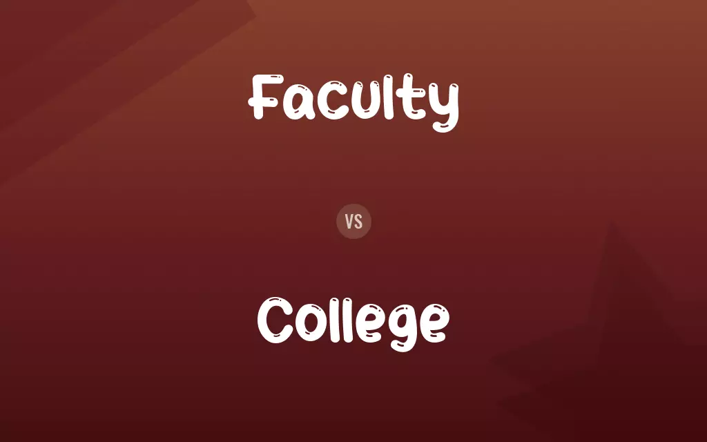 Faculty vs. College