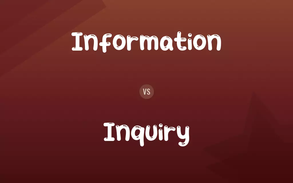 Information vs. Inquiry