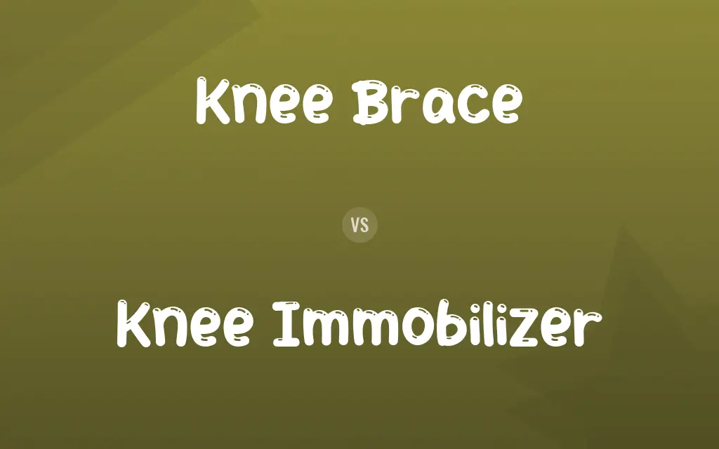 Knee Brace vs. Knee Immobilizer
