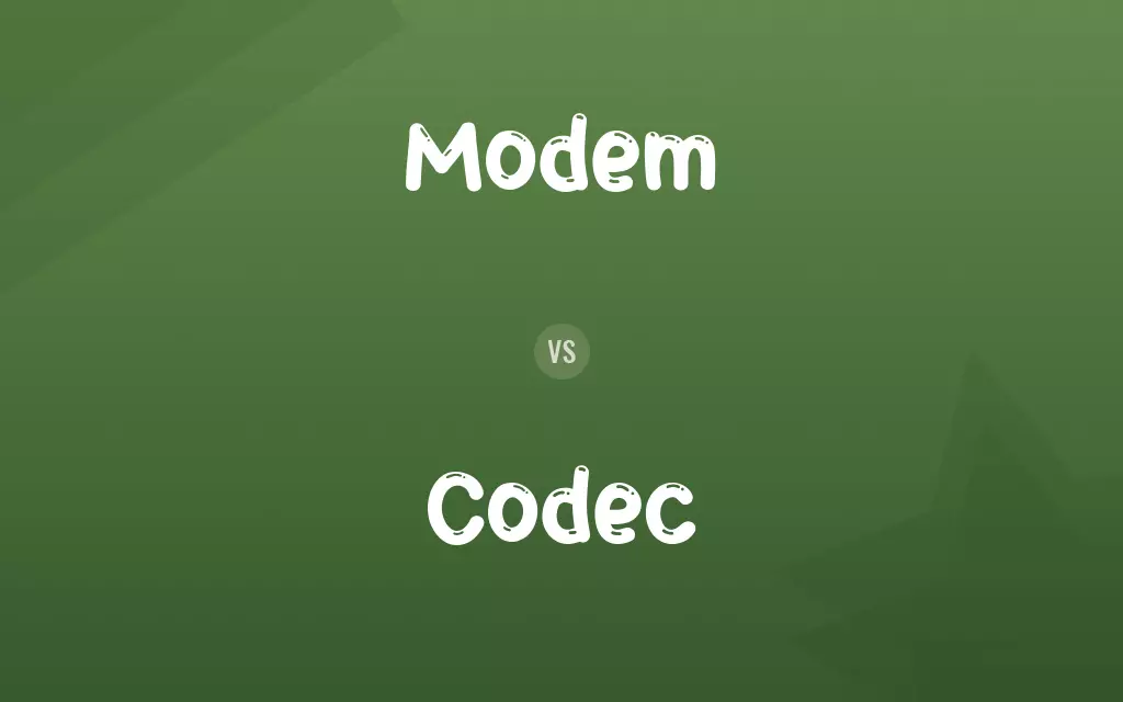 Modem vs. Codec