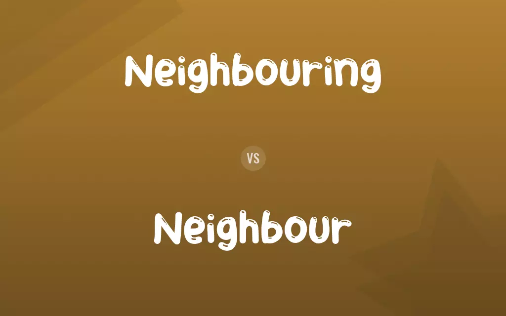 Neighbouring vs. Neighbour