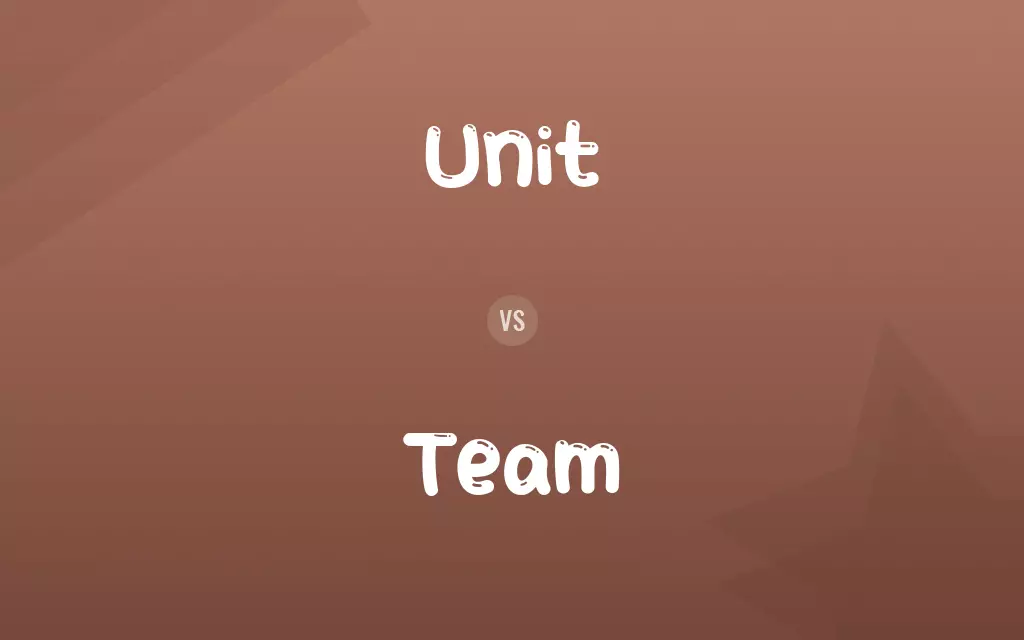 Unit vs. Team