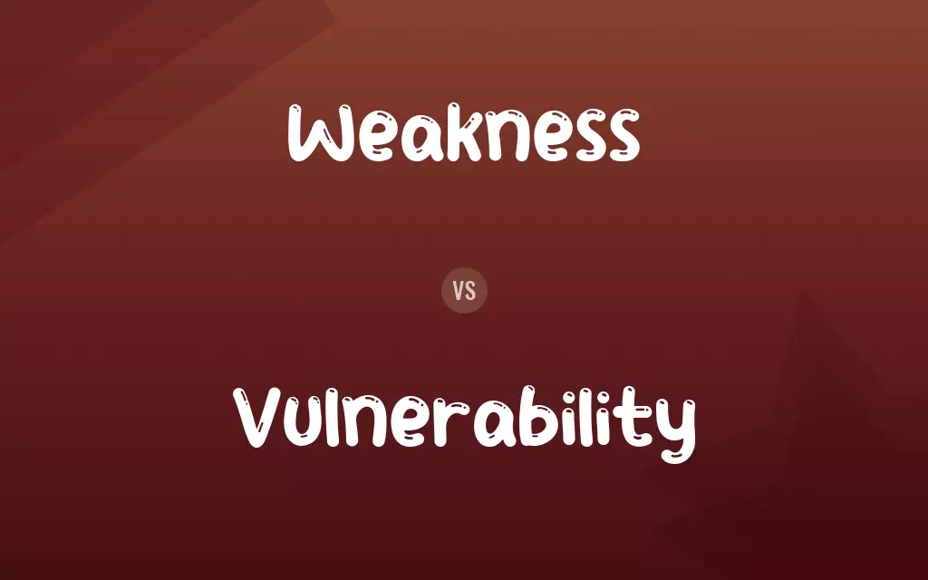 Weakness vs. Vulnerability