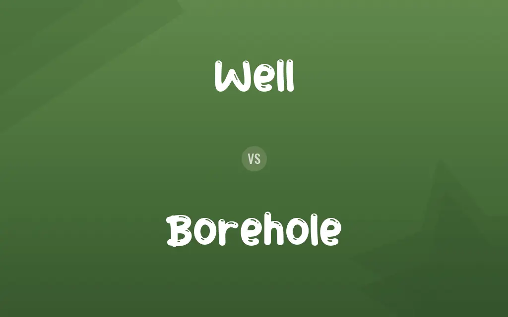 Well vs. Borehole
