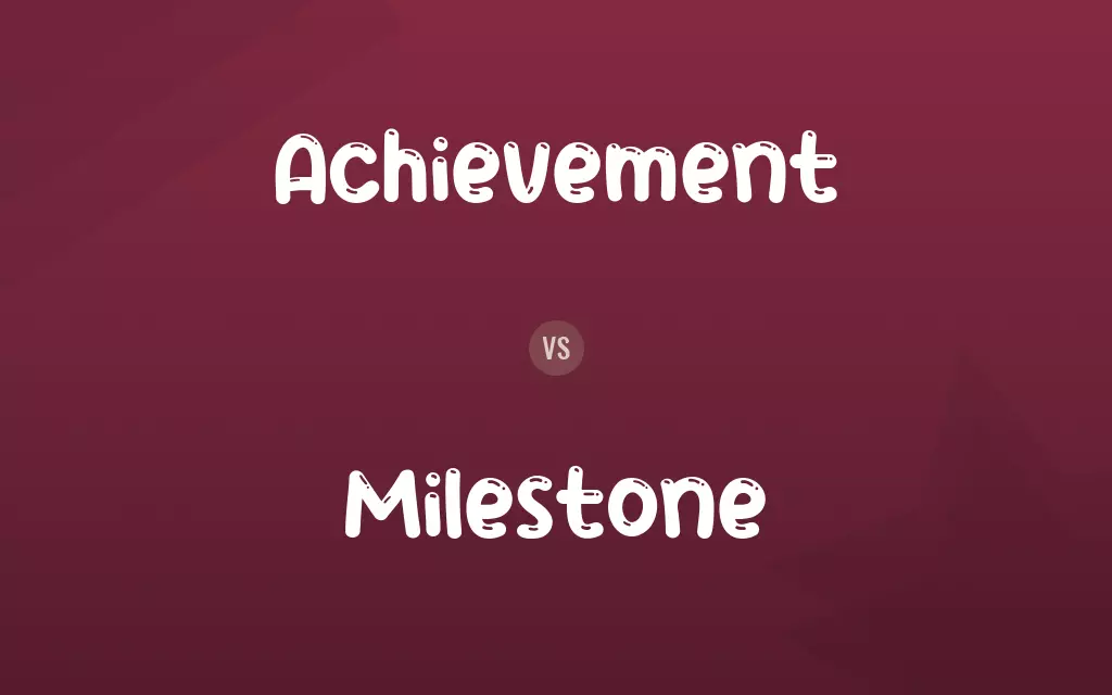 Achievement vs. Milestone