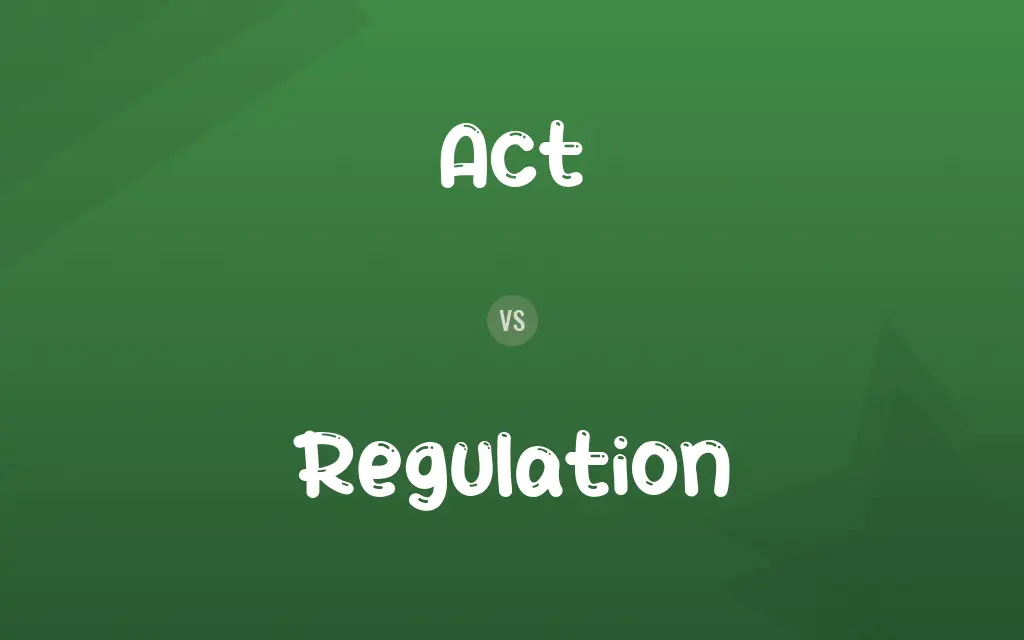Act vs. Regulation