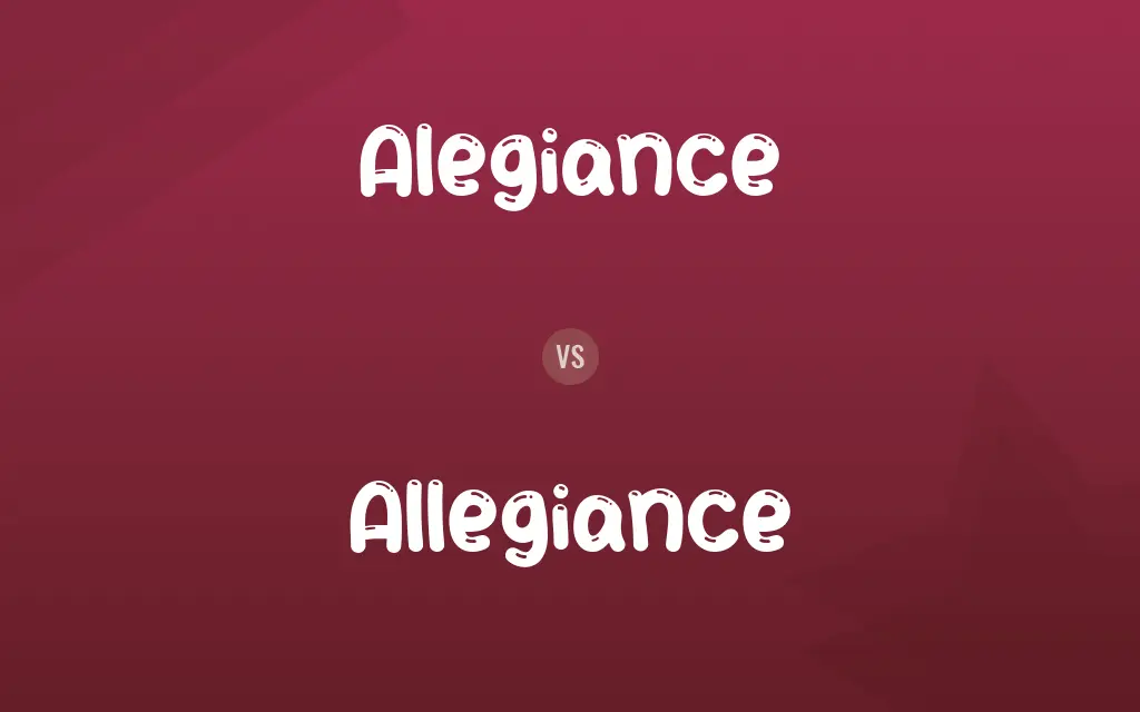 Alegiance vs. Allegiance