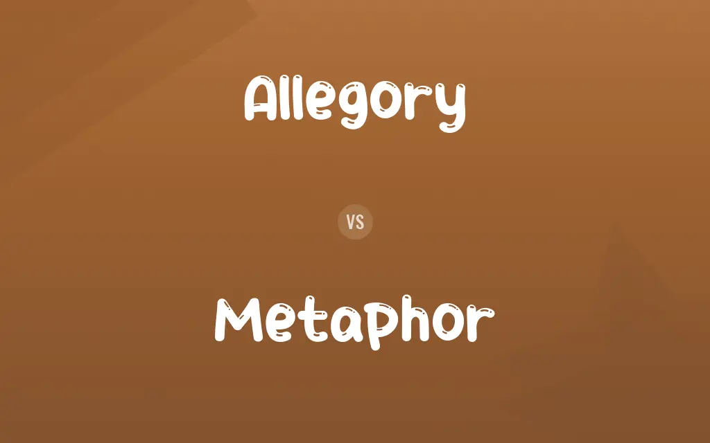 Allegory vs. Metaphor