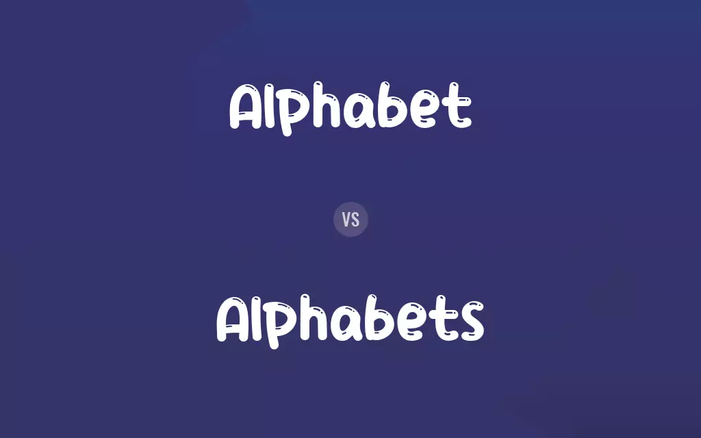 Alphabet vs. Alphabets