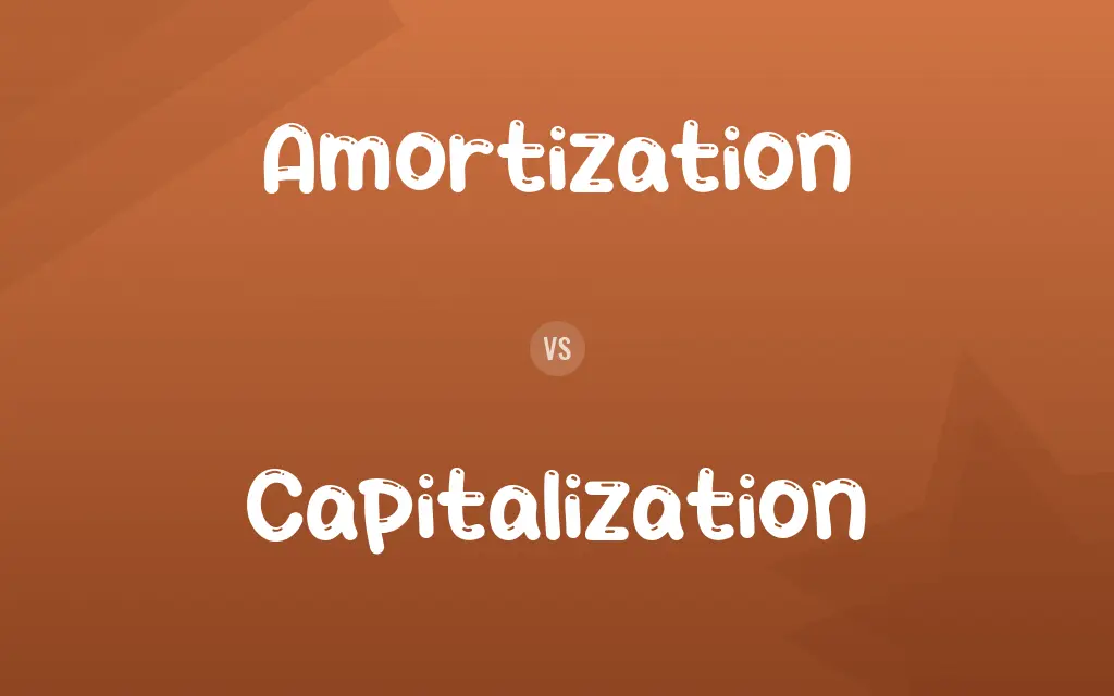 Amortization vs. Capitalization