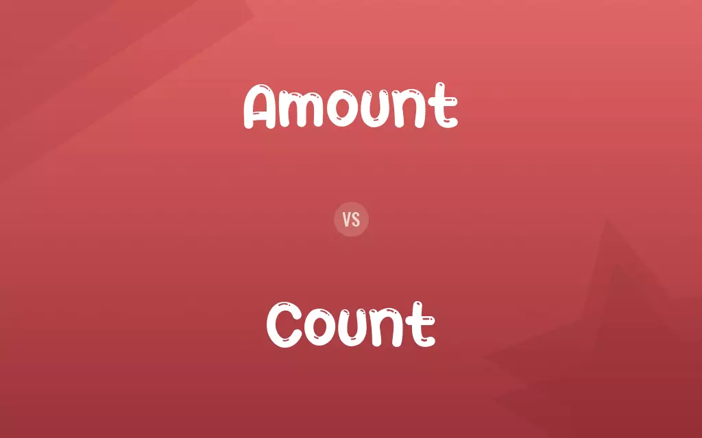 Amount vs. Count