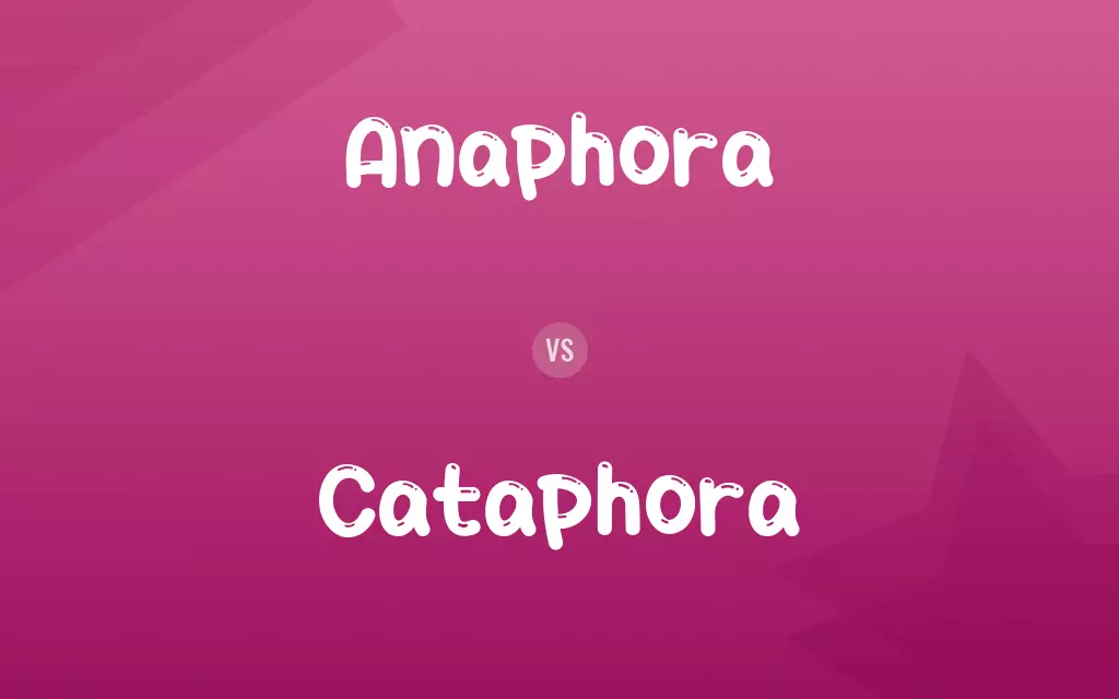 Anaphora vs. Cataphora