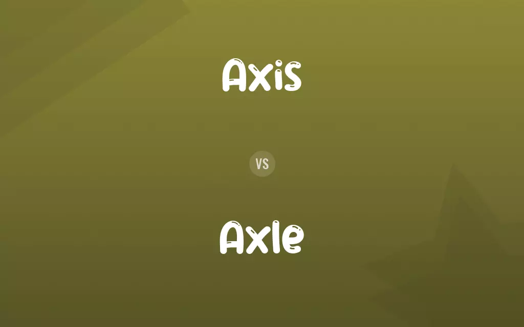 Axis vs. Axle