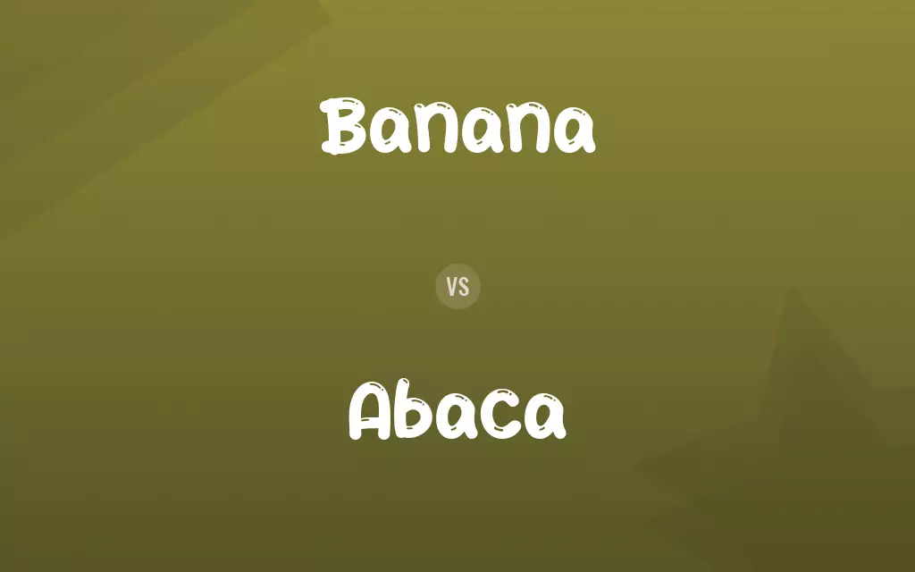Banana vs. Abaca
