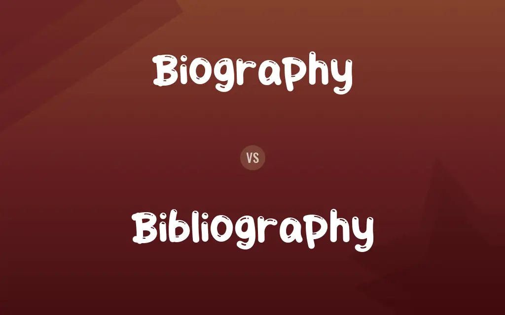 Biography vs. Bibliography