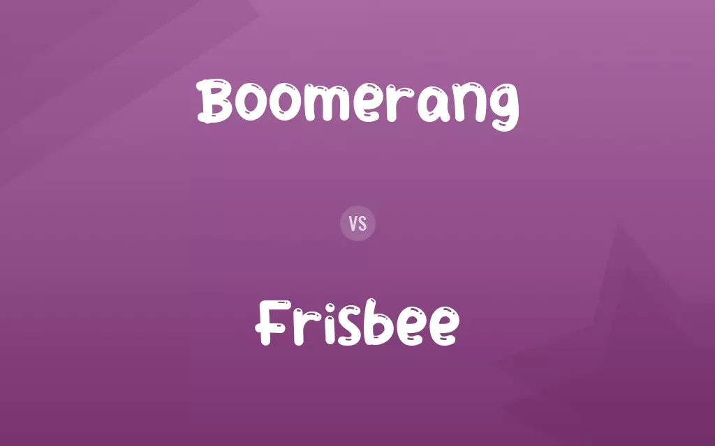 Boomerang vs. Frisbee