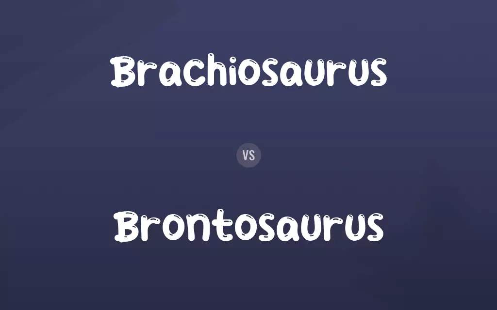Brachiosaurus vs. Brontosaurus