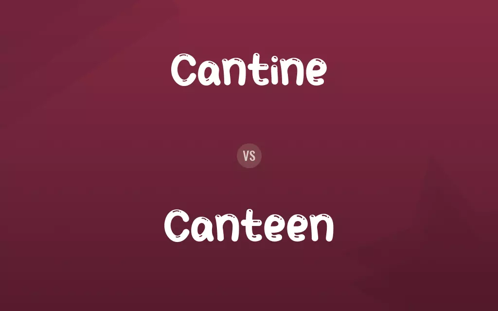 Cantine vs. Canteen