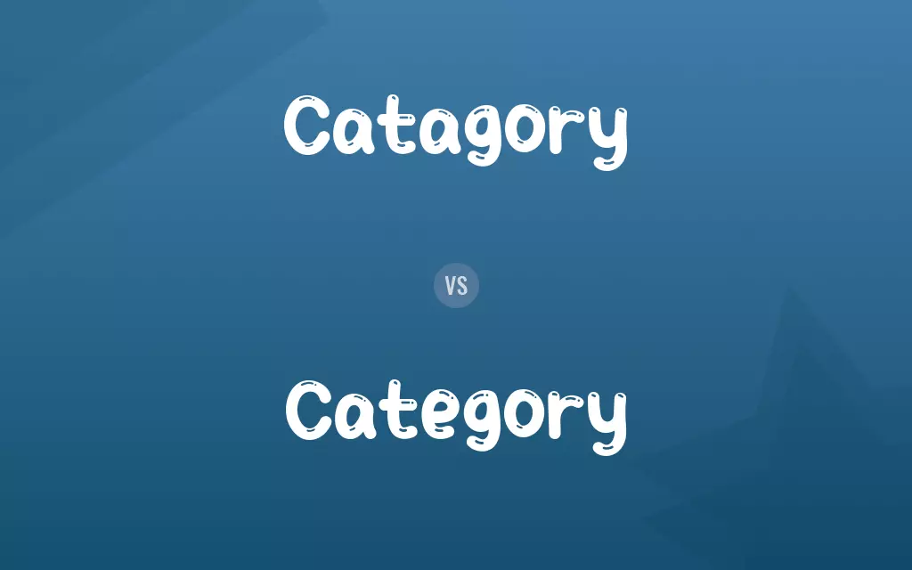 Catagory vs. Category