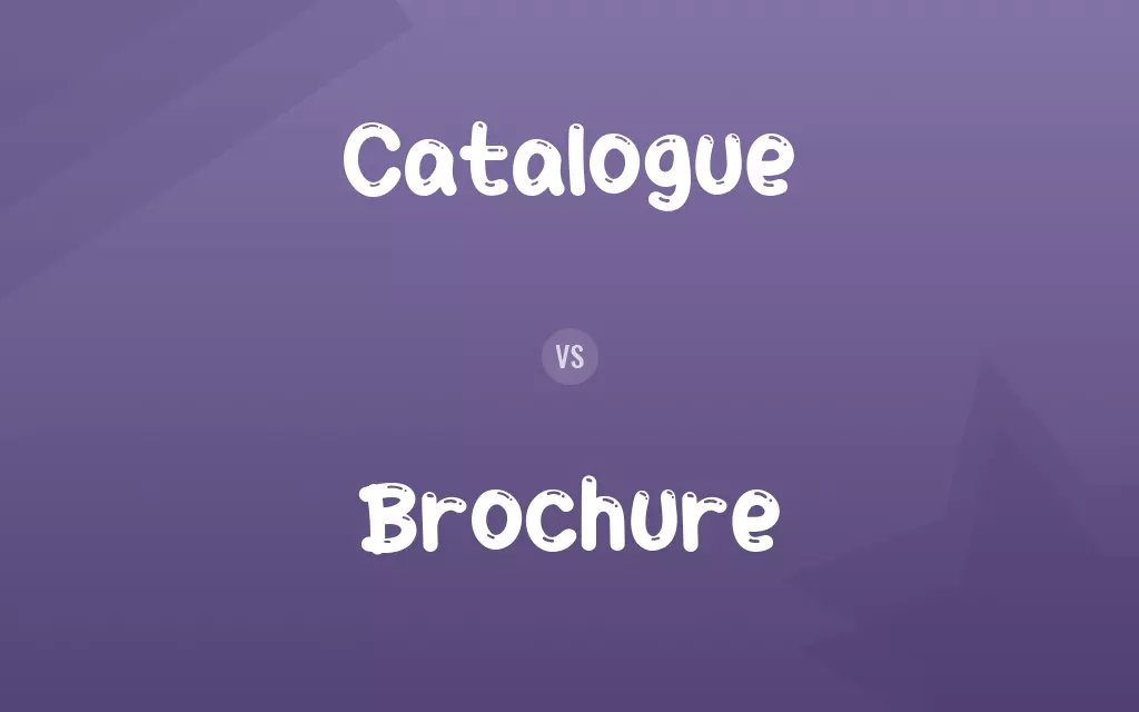 Catalogue vs. Brochure