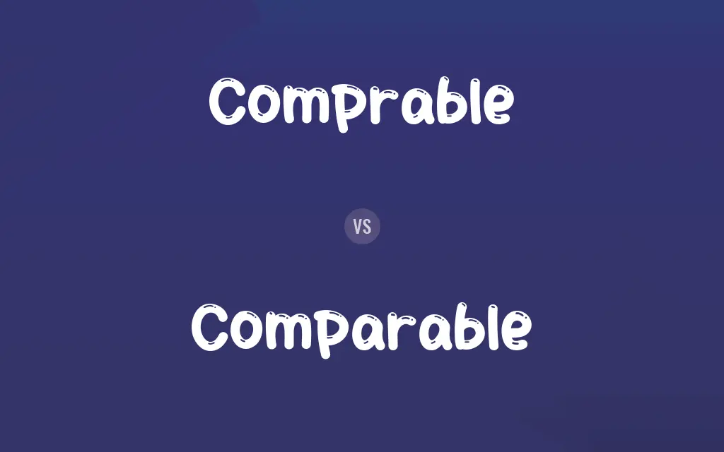 Comprable vs. Comparable