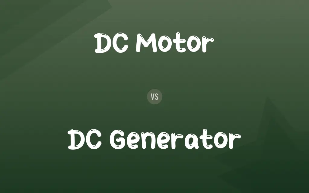 DC Motor vs. DC Generator