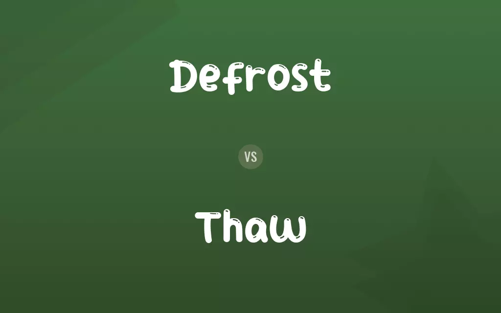 Defrost vs. Thaw