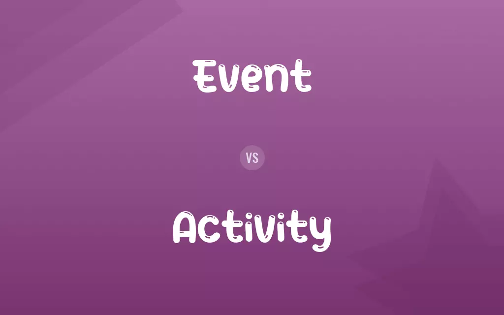 Event vs. Activity
