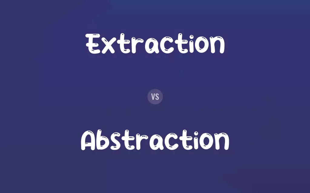 Extraction vs. Abstraction
