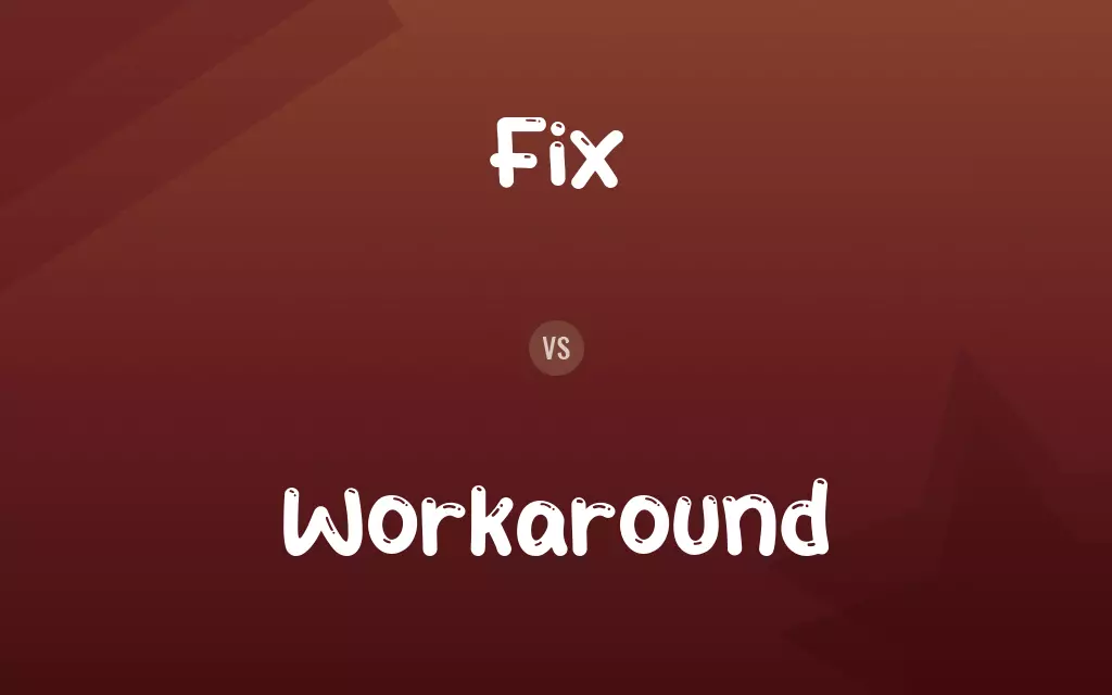 Fix vs. Workaround