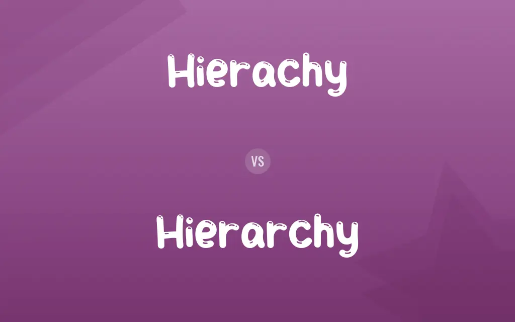 Hierachy vs. Hierarchy