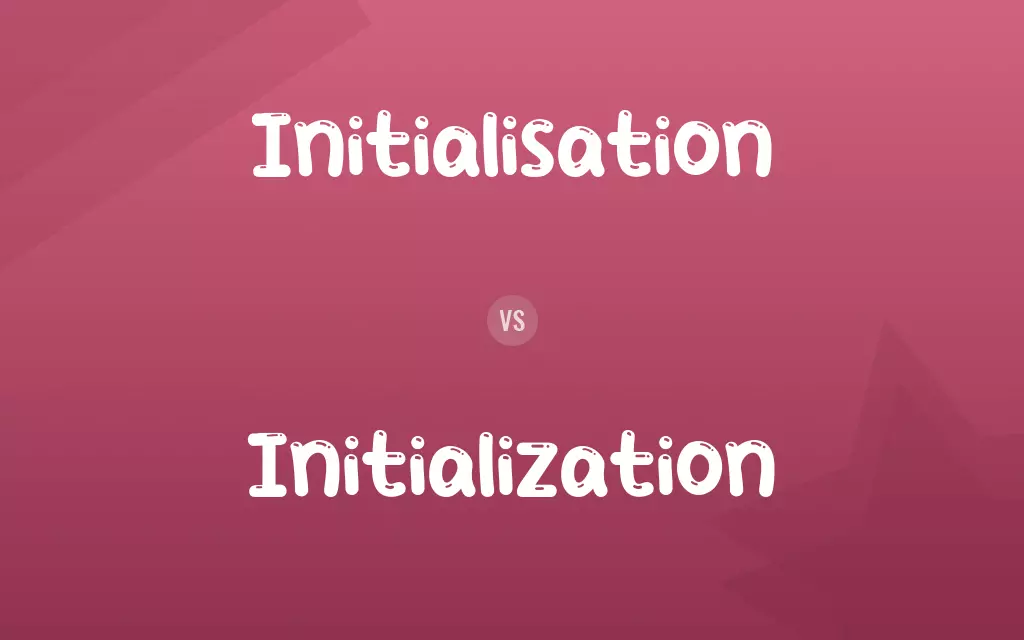 Initialisation vs. Initialization