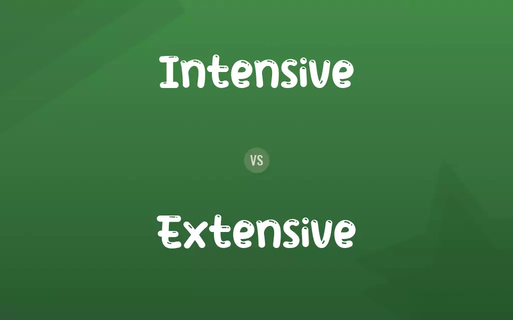 Intensive vs. Extensive