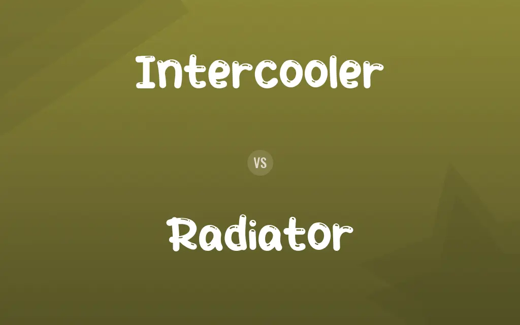 Intercooler vs. Radiator