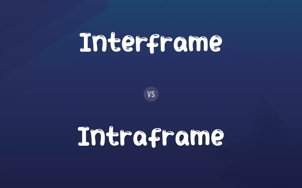 Interframe vs. Intraframe