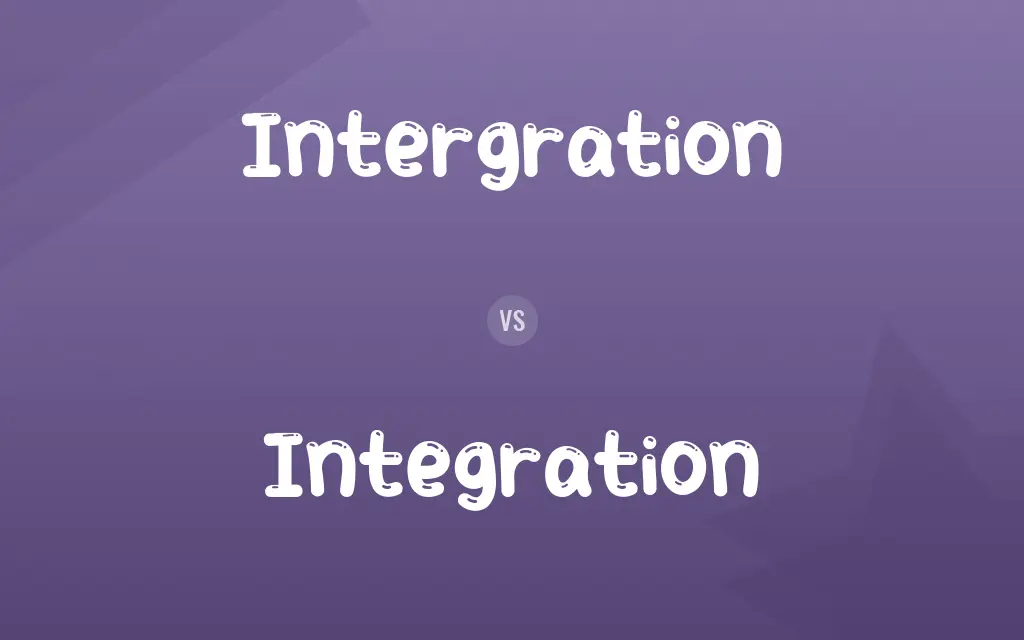 Intergration vs. Integration