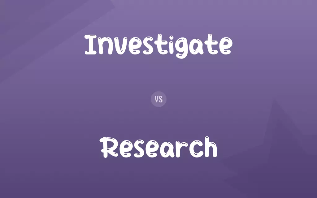 Investigate vs. Research