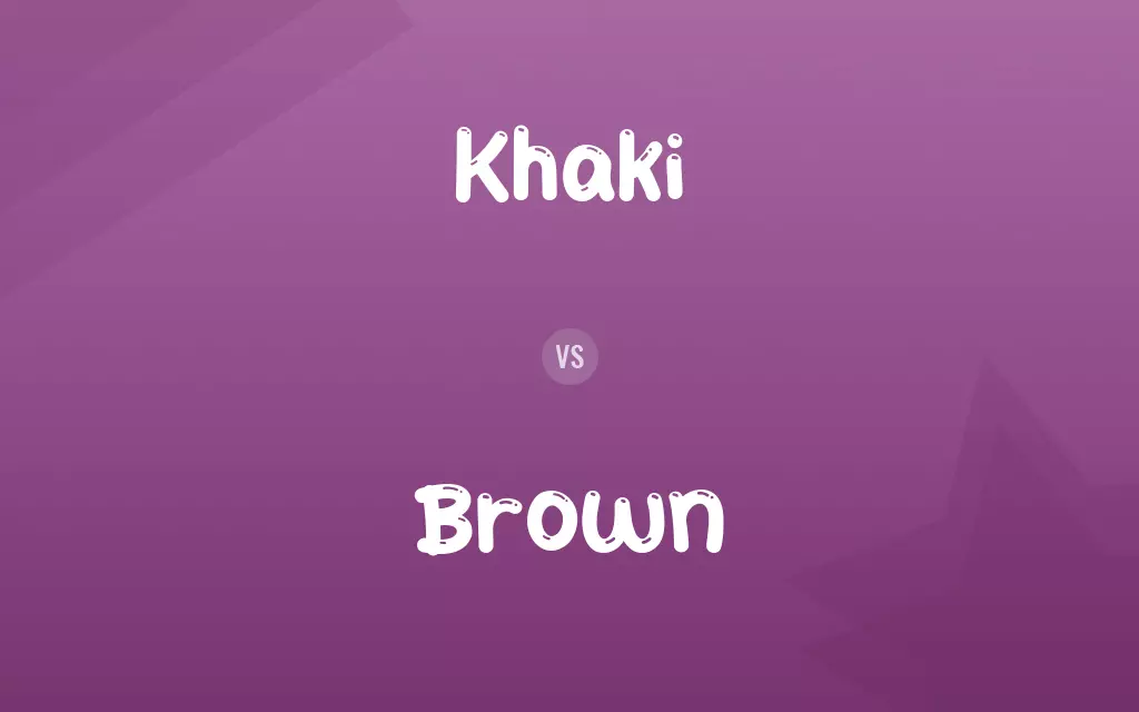 Khaki vs. Brown