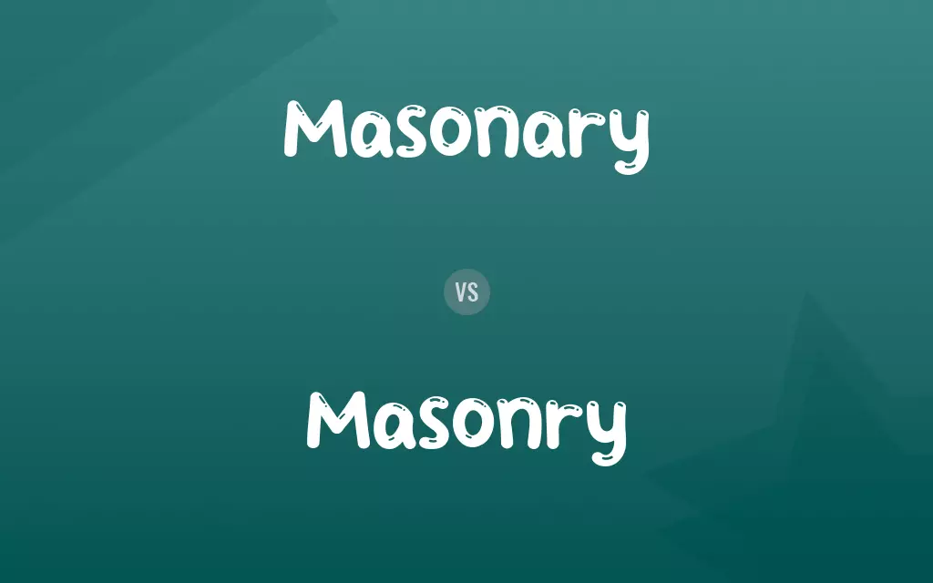 Masonary vs. Masonry