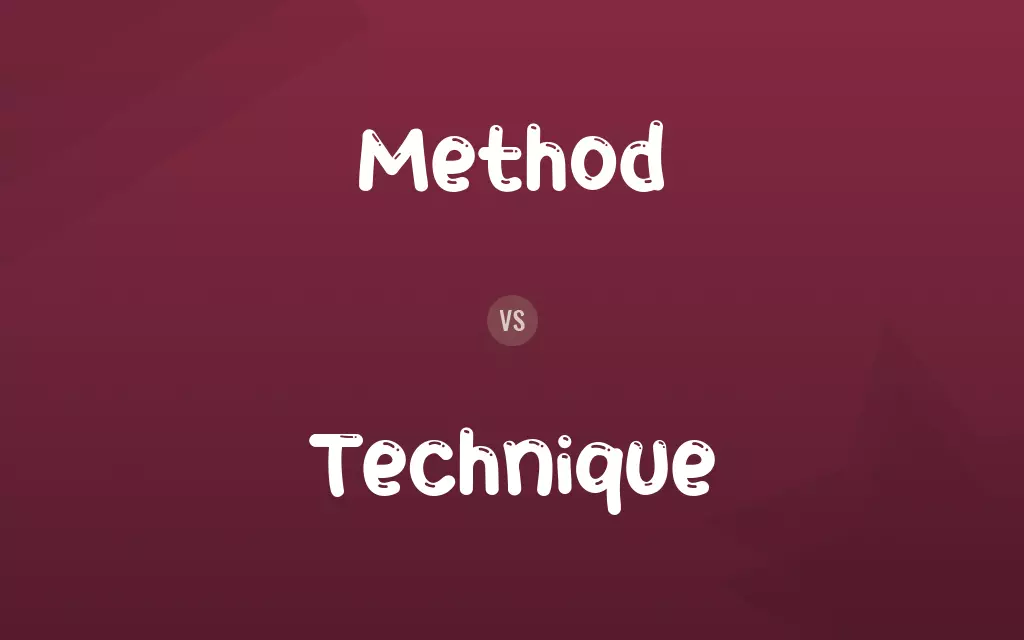 Method vs. Technique