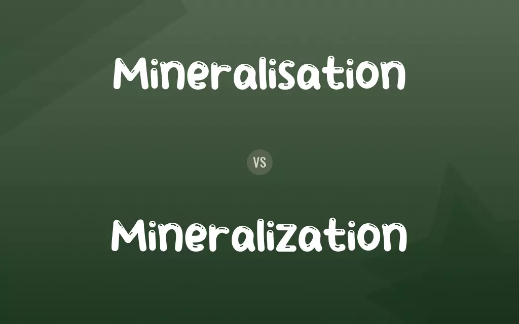 Mineralisation vs. Mineralization