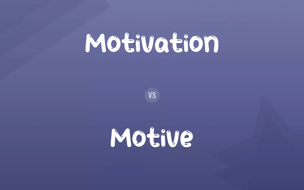 Motivation vs. Motive