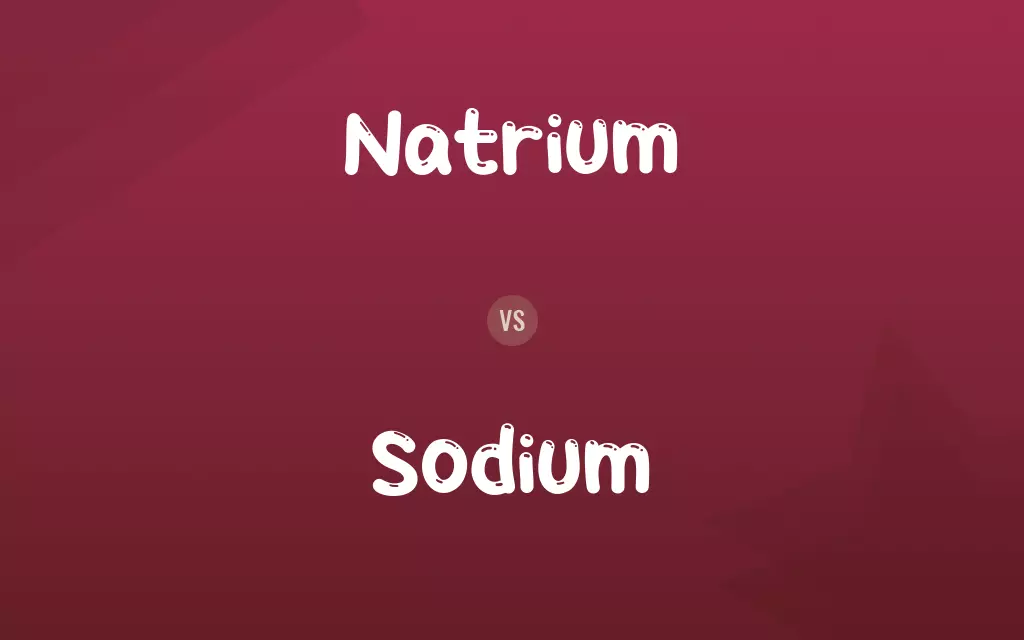 Natrium vs. Sodium